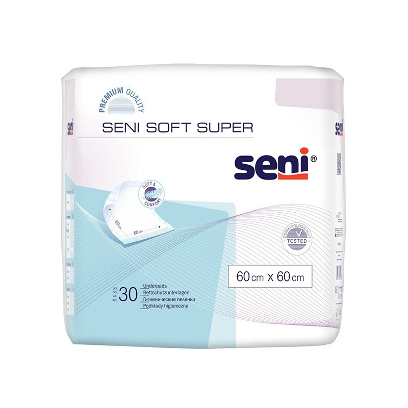 Absorpčná podložka Seni Soft Super 60 x 60 cm, 30 ks