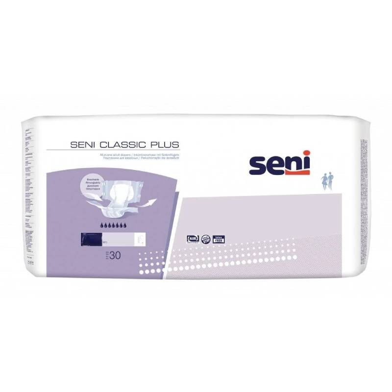 Absorpční plenkové kalhotky s lepítky Seni Classic Plus, 30 ks
