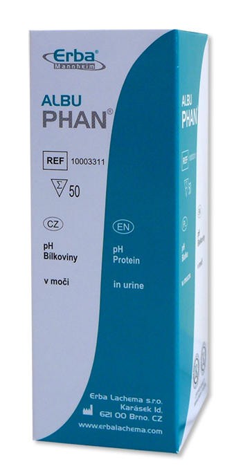 AlbuPHAN - pH, bielkoviny, 50 ks