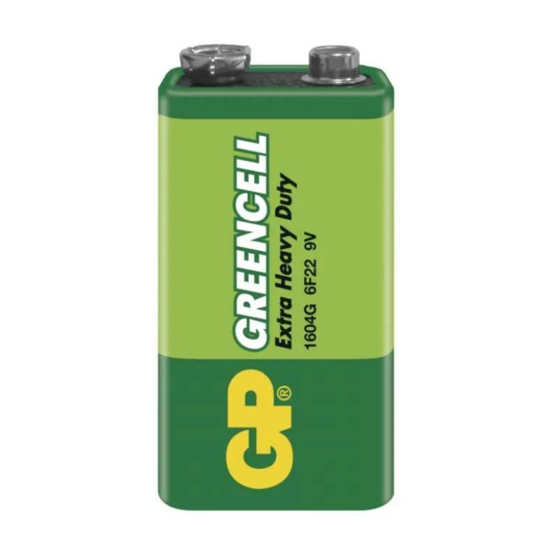 Baterie zinková GP Greencell 6F22, 9V