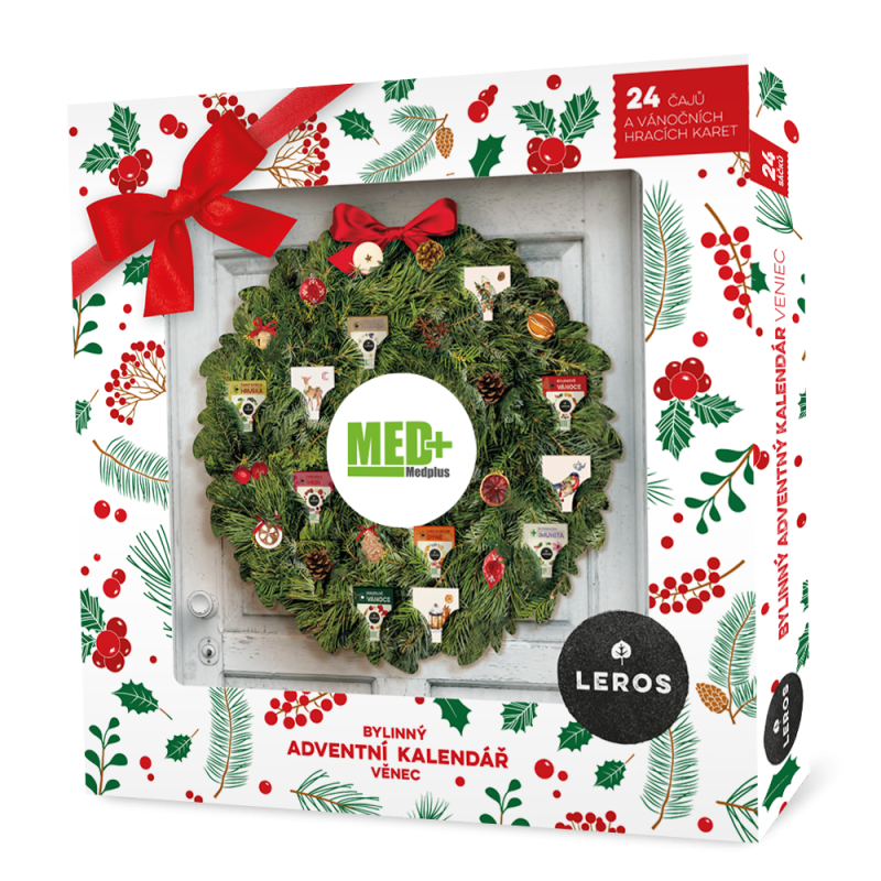 Bylinný adventní kalendář Věnec Leros Medplus