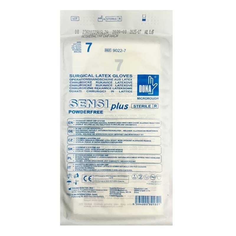 Chirurgické rukavice DONA SENSI Plus, sterilní, nepudrované, 50 párů