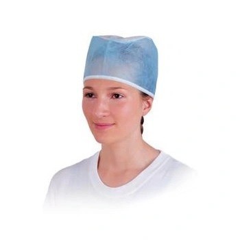 Čiapka bez potlače na úväzky, modrá, 100 ks, poškodený obal