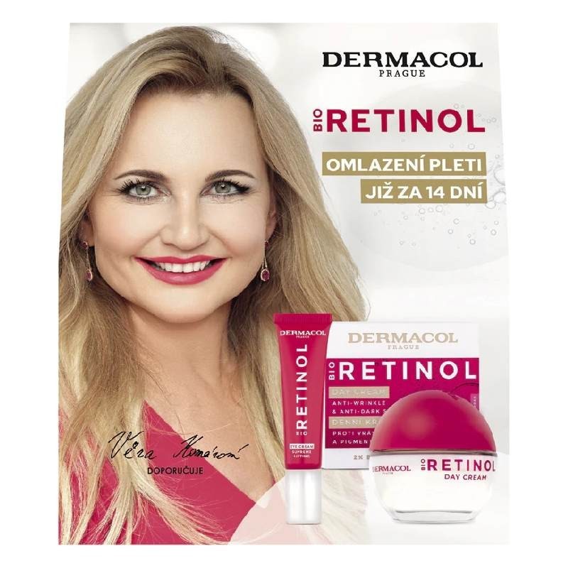Dermacol sada - denný krém Bio Retinol 50ml + očný krém Bio Retinol 15 ml