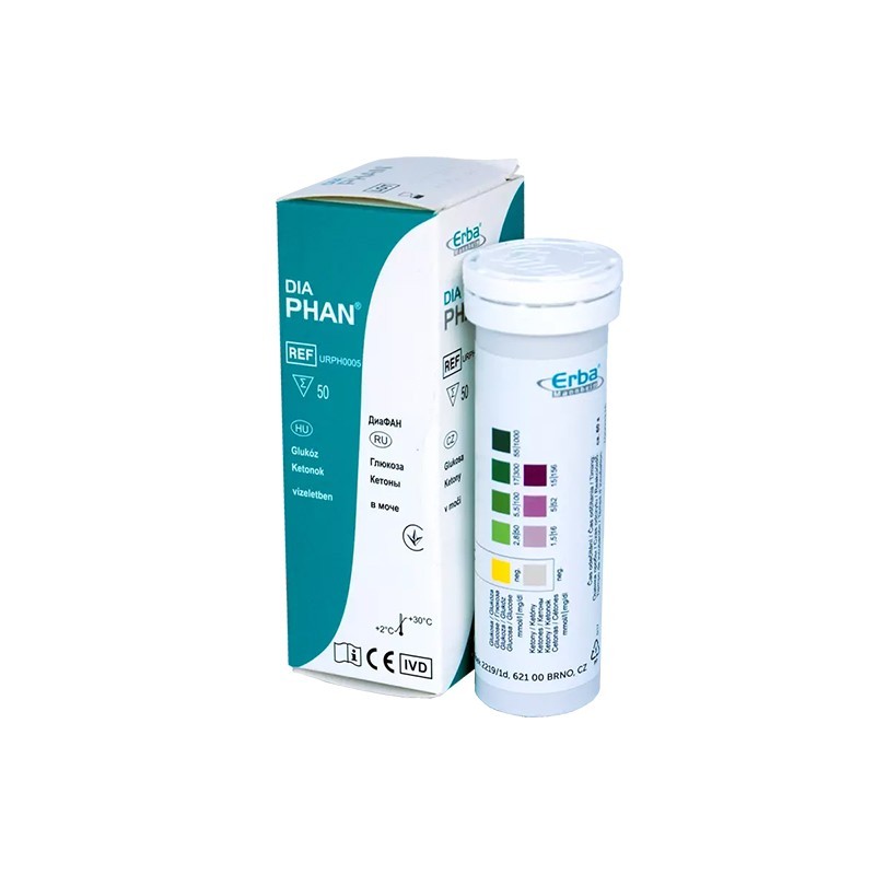 DiaPHAN – glukosa, ketolátky, 50 ks, exp 10/2023