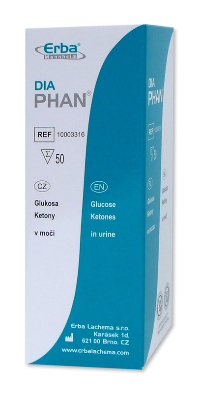 DiaPHAN – glukosa, ketolátky, 50 ks v balení, exp 09/2020
