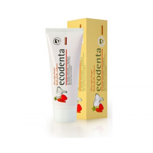 ECODENTA Zubní pasta s jahodovou příchutí, PRO DĚTI, 100 ml - exp. 07/2018