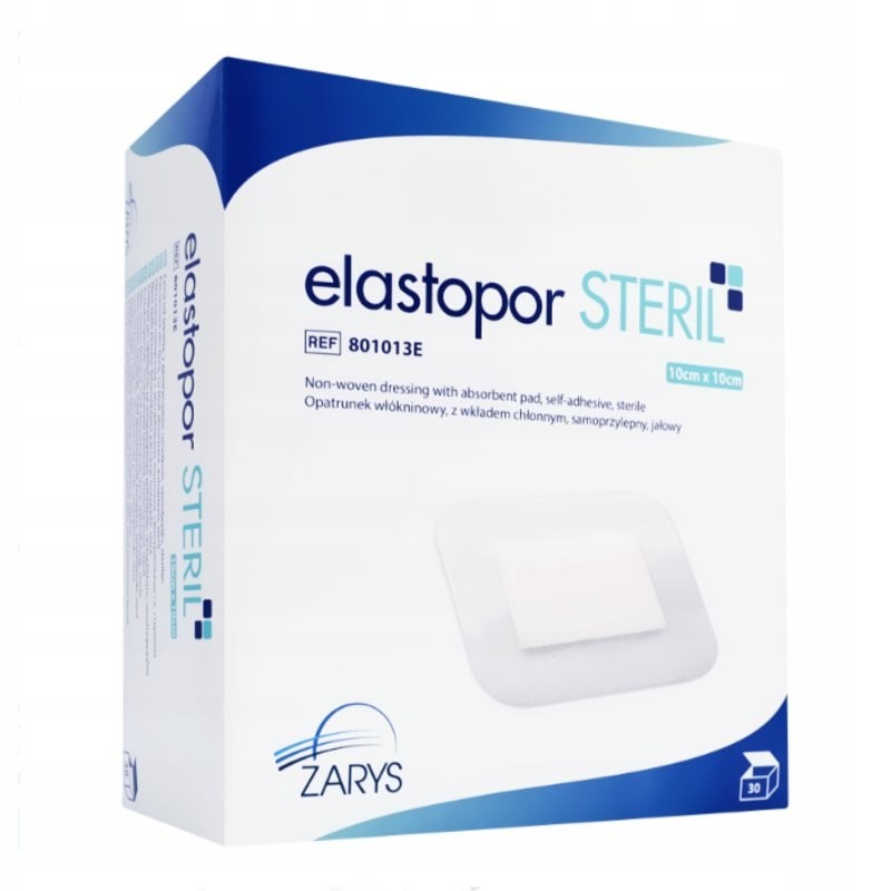 Elastopor STERIL E, netkané krytí s absorpční vložkou, 10 x 10 cm, sterilní, 30 ks