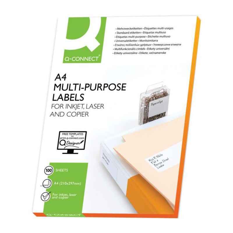 Etikety univerzálne, biele, 210 x 148,5mm, zaoblené rohy (bal.200ks)