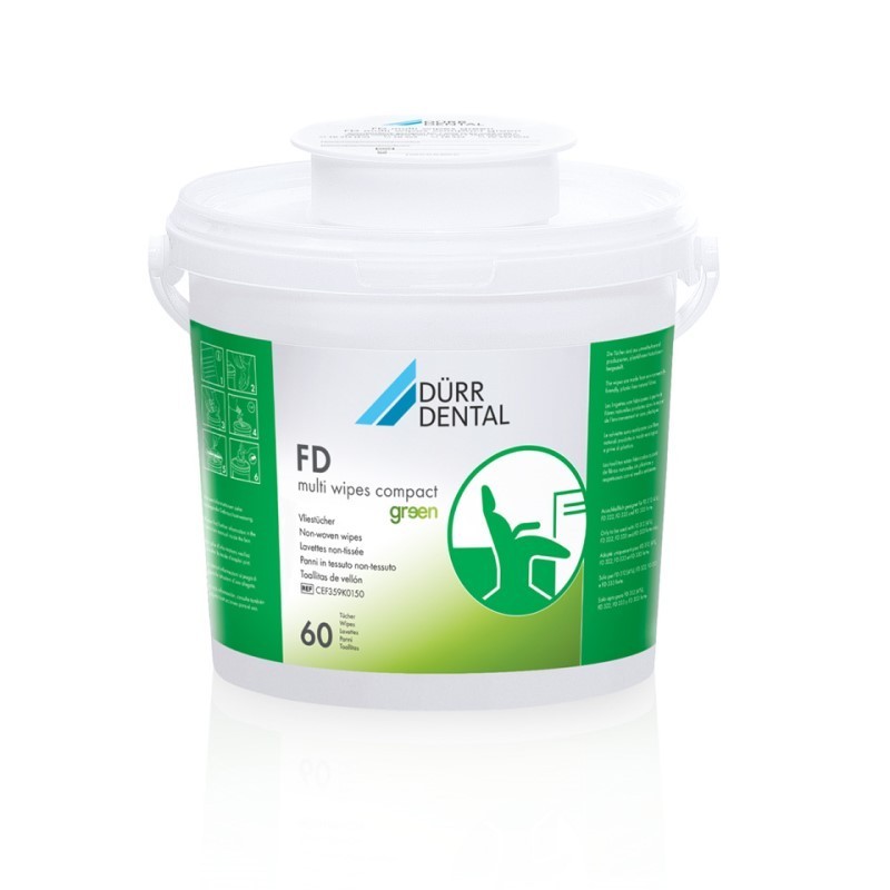 FD multi wipes compact green, suché ubrousky, 60 ks (použít pouze s FD 312 (4%), FD 322, FD 333, FD 333 forte)