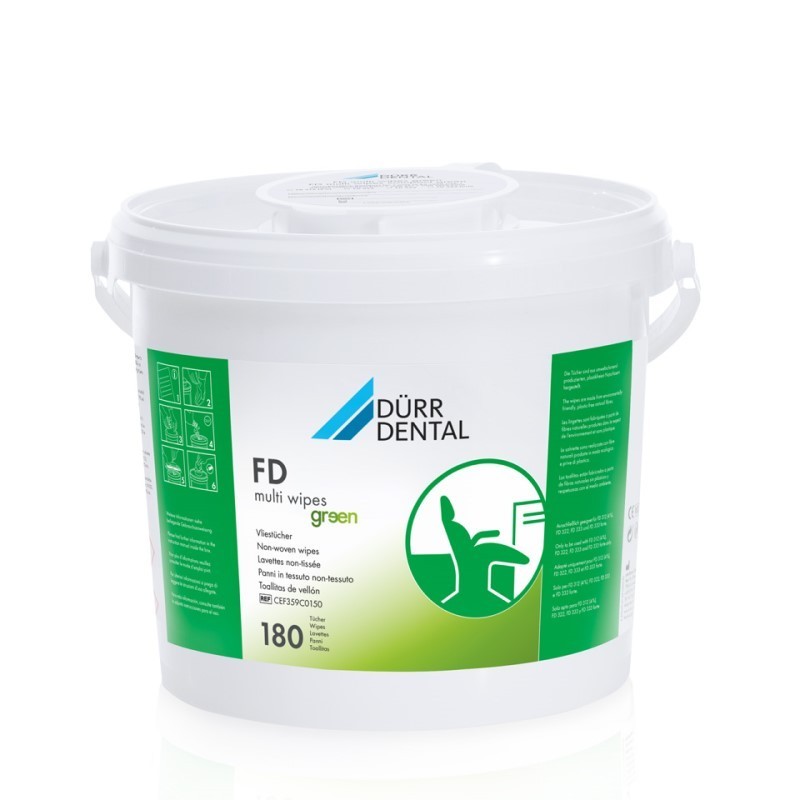 FD multi wipes green, suché ubrousky, 180 ks (použít pouze s FD 312 (4%), FD 322, FD 333, FD 333 for