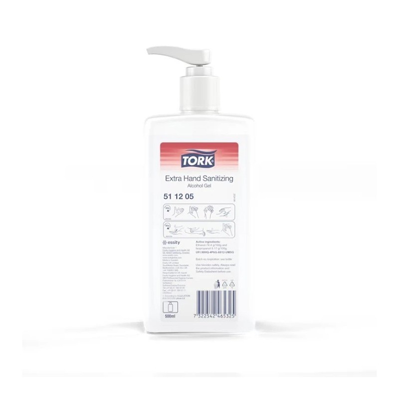 Gelový dezinfekční prostředek TORK Extra Alcohol, 500 ml s pumpičkou
