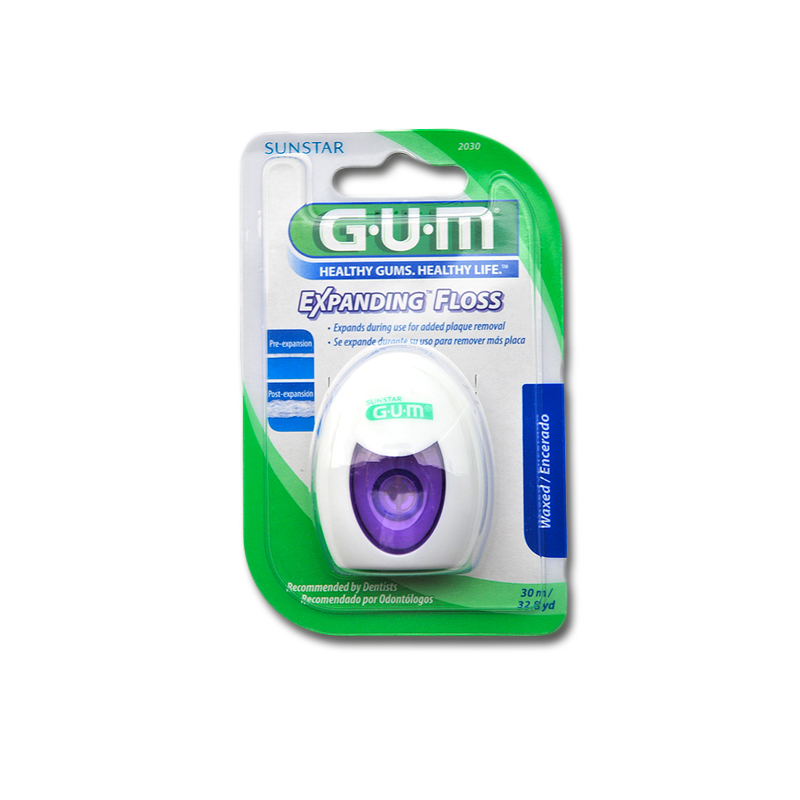 GUM Expanding zubní nit voskovaná s mentolem