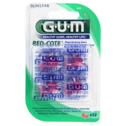 GUM Red Cote, tablety pro indikaci zubního plaku