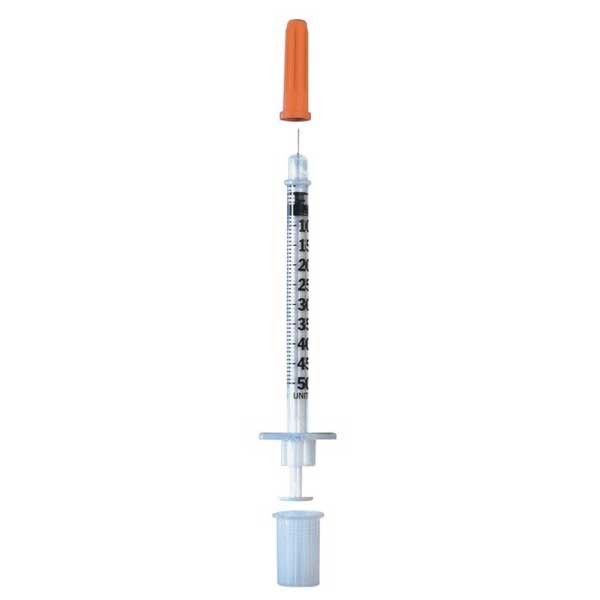 Injekční stříkačka BD inzulínová 0,5 ml U-100 30G x 8 mm, 100 ks