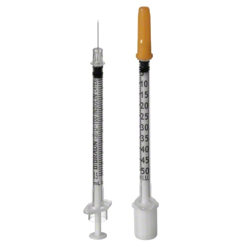 Inzulinová stříkačka Omnican s jehlou 50-50 I.U./0,5ml G30 0,30 x 8 mm, 100 ks
