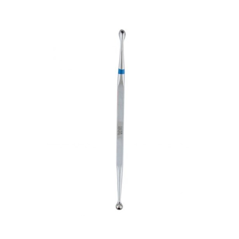 Jednorázová ostrá kyreta podle Jansena, dvojitá, 160 mm, kovová, 25 ks