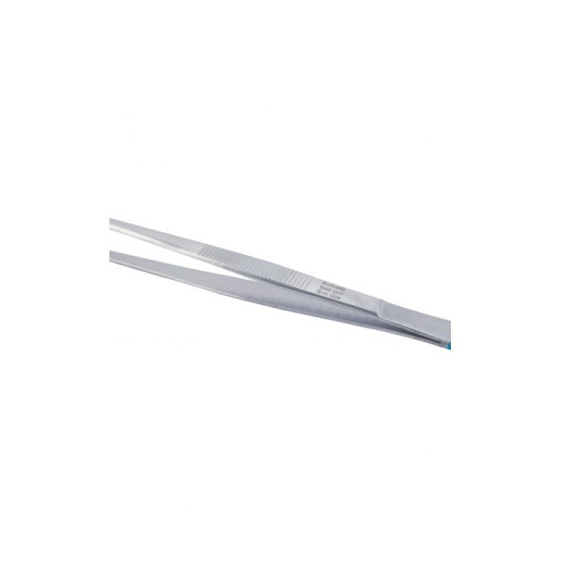 Jednorázová standardní chirurgická pinzeta, 1×2 zuby, 145 mm, kovová, 25 ks