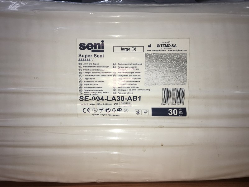 - Kalhotky L denní prodyšné Super Seni, 2 200 ml, 30 ks v balení