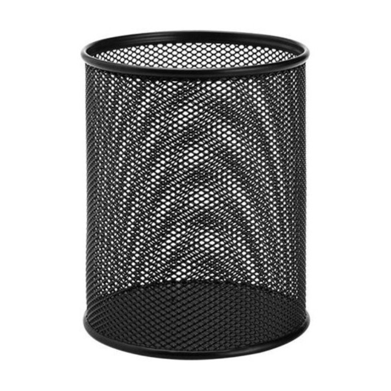 Kalíšek drátěný na tužky, velký, černý