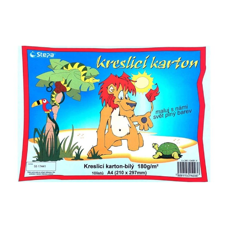 Kartón kresliaci A4 - biely, 180g/m2 (bal.10listov)