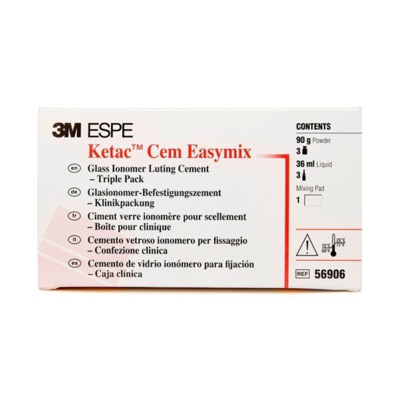 Ketac Cem Easymix, 3 x 30 g prášek, 3 x 12 ml, expirace 19.10.2026