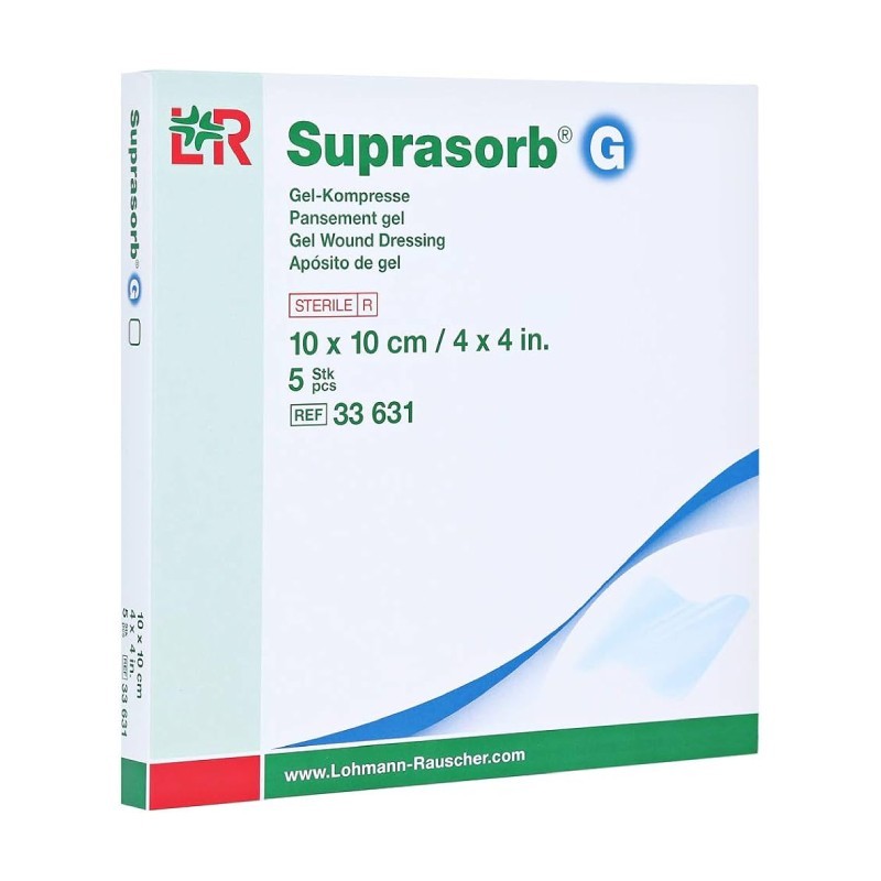 Kompresy gelové Suprasorb G 10 x 10cm, sterilné (bal.5ks) (BAL)