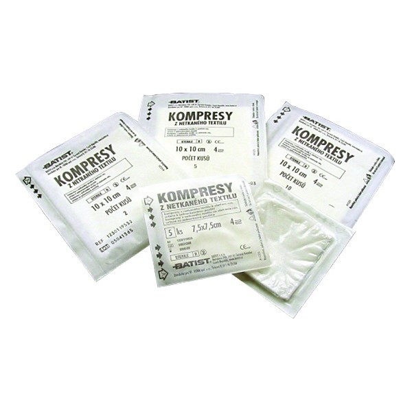 Kompresy netkaný textil., sterilné Sterilkompres NT 10cm x 10cm (bal. 100x5ks)