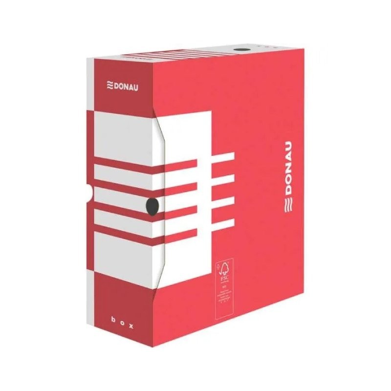 Krabice archivační A4, 12cm, červená