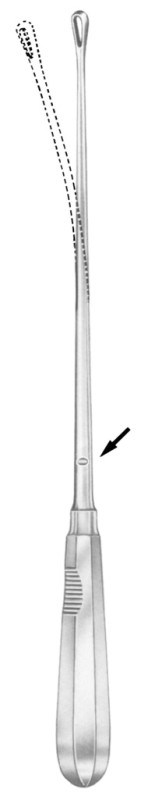 Kyreta děložní Recamier-Sims-Bumm, šířka 9 mm, vel. 3