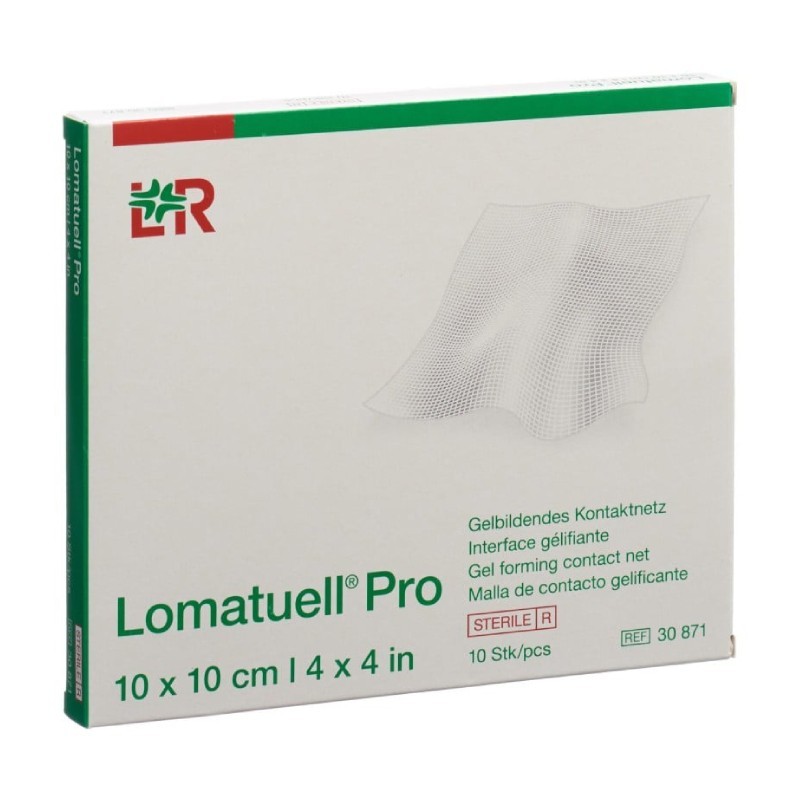 Lomatuell Pro 10x10cm, sterilní,  s mastí a hydrokoloidem (bal.10ks)