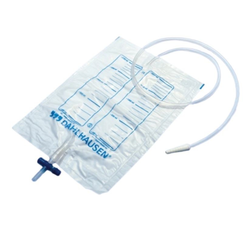 Močové - urinální sáčky 2000 ml, 90 cm, křížový uzávěr, nesterilní, 25 ks