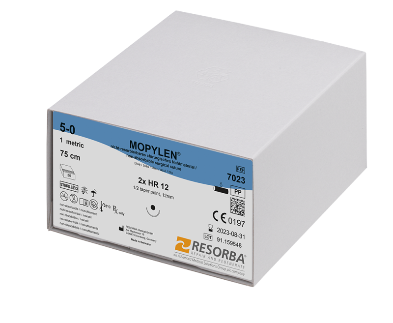 Mopylen monofil modrý 4/0 (1,5) 45 cm DS16 (36 ks)