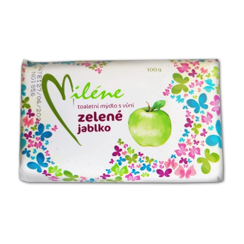 Mýdlo tuhé Miléne - zelené jablko, 100 g