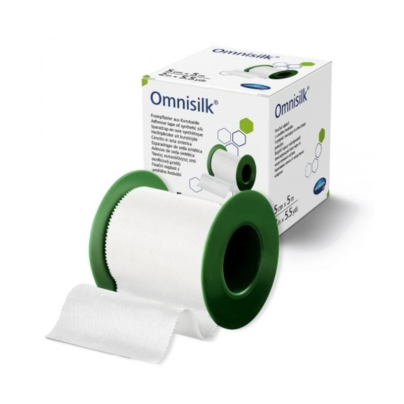 Náplast cívková Omnisilk z hedvábí, bílá, 5cmx5m(120ks/bal)