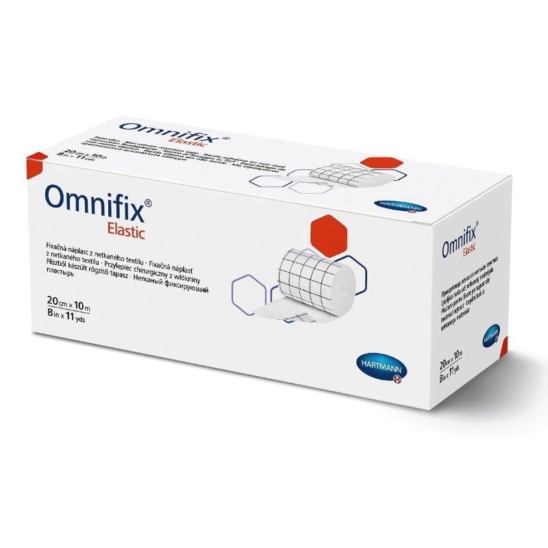 Náplast fixační Omnifix Elastic 20 cm x 10 m, netkaný textil, 1 ks