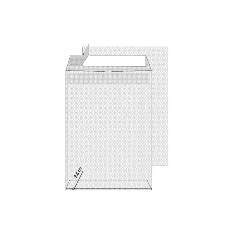 Obálky C4 s krížovým dnom 3,8cm, samolepiace s krycou páskou (bal.25ks)