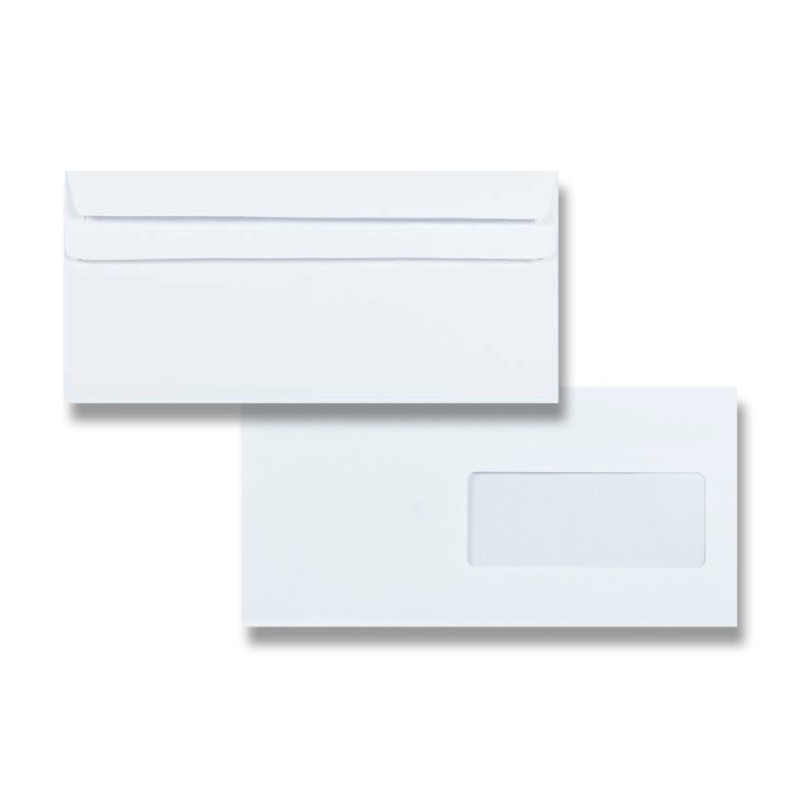 Obálky DL - s vnútornou tlačou a okienkom vpravo, navlhčovacie lepidlo, (bal.50ks)