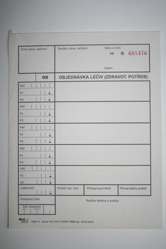 Objed. léků a zdrav.mat NCR