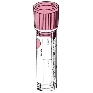 Odběrová nádobka s 0,25 ml citrátu sodného, 50 ks, růžový uzávěr