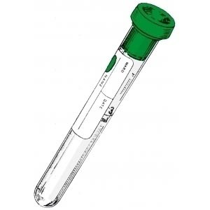 Odběrová nádobka s K3EDTA pro 3 ml krve, 13x75 mm, samosvorný zelený uzávěr, 50 ks, exp 11/2020