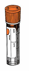 Odběrová nádobka s KF+Na2EDTA pro 2,5 ml krve, 50 ks, oranžový uzávěr