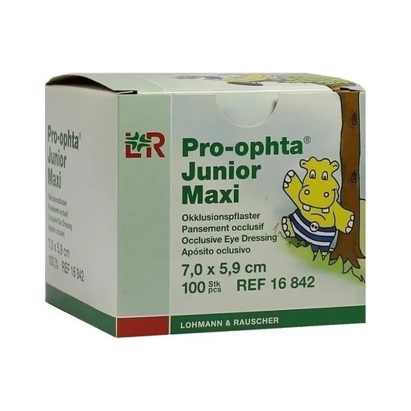 Okluzor náplast Pro-ophta Junior Maxi, 7 x 5,9 cm, 100 ks