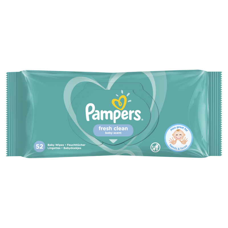 Pampers vlhčené utierky Fresh Clean, 52 ks