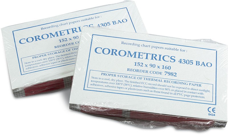 Papier pre KTG (CTG) Corometrics 4305 BAO/DAO, skladaný 152 × 90 × 160 mm