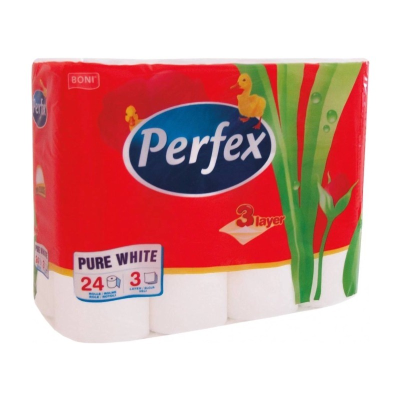 Papier toaletný Perfex, 3vr. (bal.24roliek)