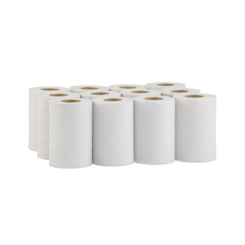 Papírové ručníky Merida Optimum v roli, bílé, 2-vrstvé, MINI, 12 ks