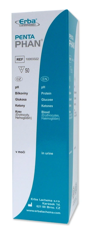 PentaPHAN – pH, bílk., gluk., ketolátky, krev, 50 ks, exp. 04/24
