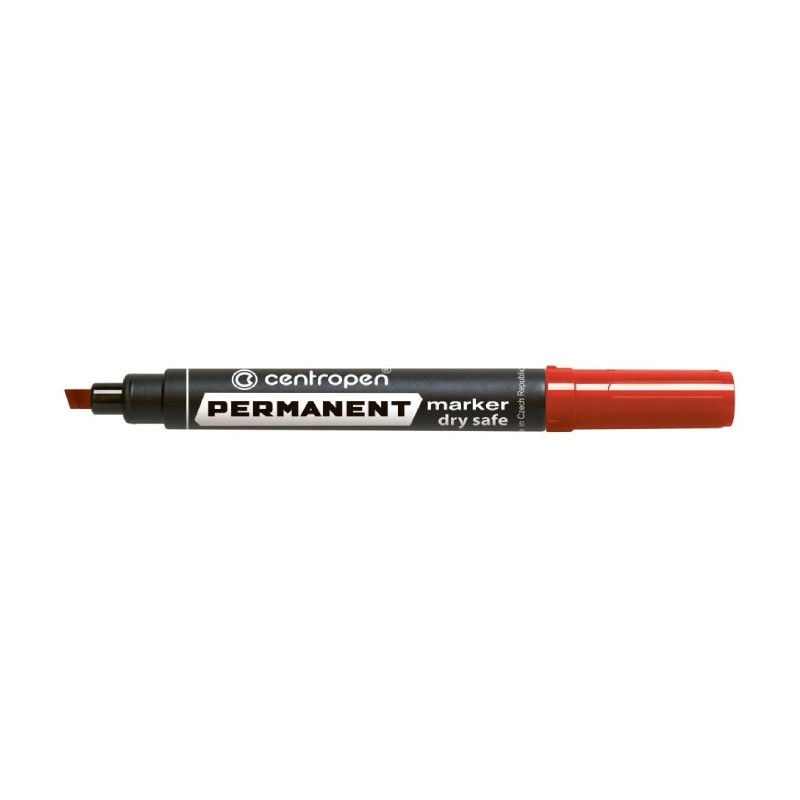 Popisovač permanentný Centropen 8516 - červený, skosený hrot