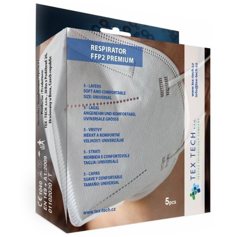 Respirátor Tex-Tech FFP2, 5 ks